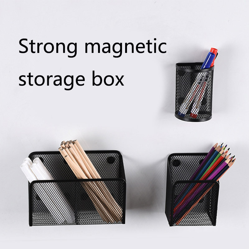 

Magnetic Pen Holder Pencil Pot Office Pencil Pot Support for Pens Office Organizer Storage Pen Tray Desk ZBT04