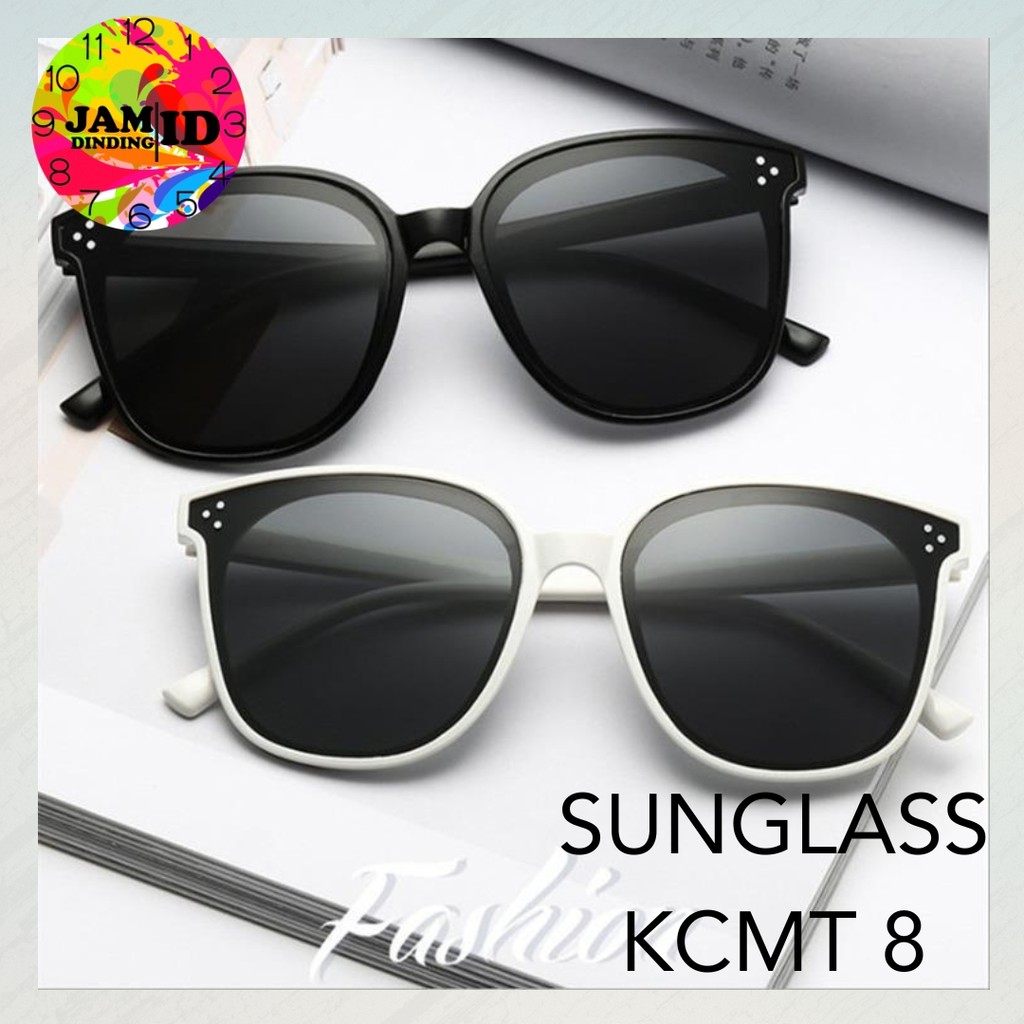 JDID Kacamata Kekinian KCMT8 Warna Hitam Putih Anti Silau Frame Ringan
