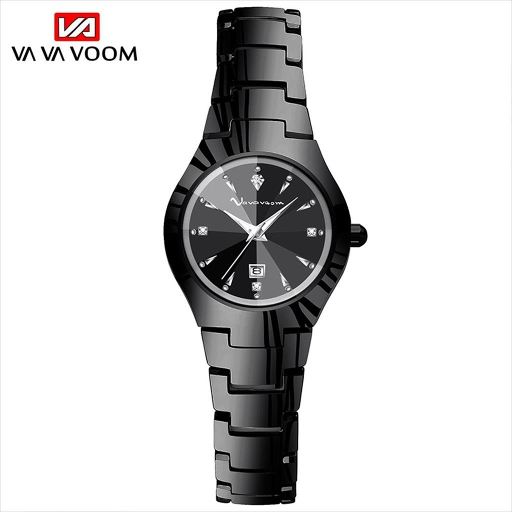 Jam Tangan Analog Wanita VAVAVOOM 2481 Stainless Steel Diameter 25 mm Original