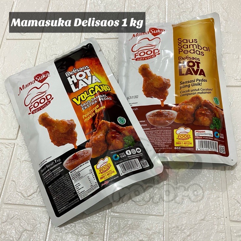 

Mekar_raya HOT LAVA / Volcano Mamasuka Delisaos 1kg Saus Sambal Pedas Food Service