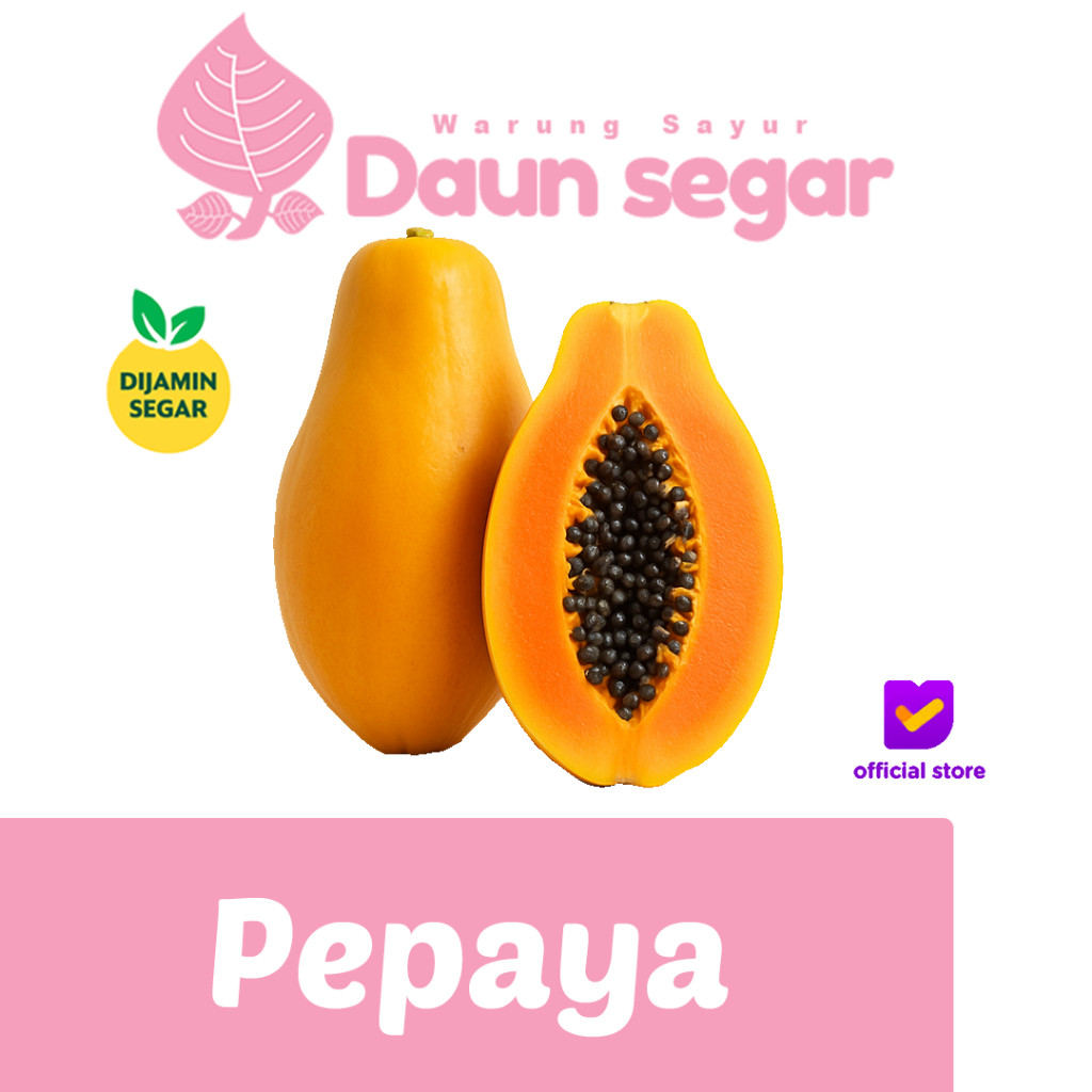 

Pepaya California Per-Buah Manis Segar Premium, Daging Merah Lembut 1200gr-1300gr