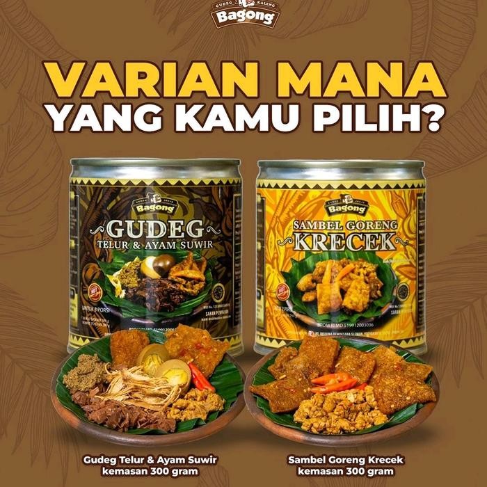 

[TERLARIS] Gudeg Kaleng Bagong All Varian Oleh2 Khas Yogyakarta 300g - Gd.Telur Ayam Suwir[TERLARIS ]