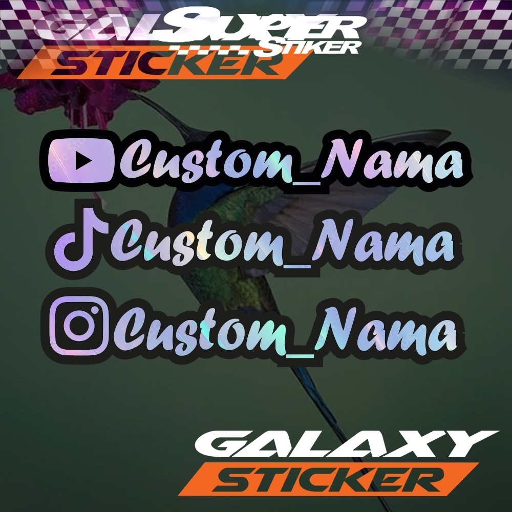 

cutting sticker custom nama sosmed .stiker nama akun sosial media