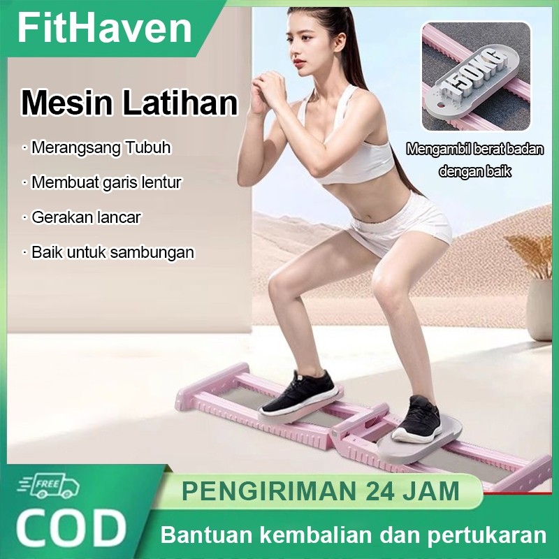 [FitHaven]Mesin Ski Alat Fitnes 2 IN 1 Alat Olahraga Fitness Alat Olahraga Di Rumah  Kehilangan Lema