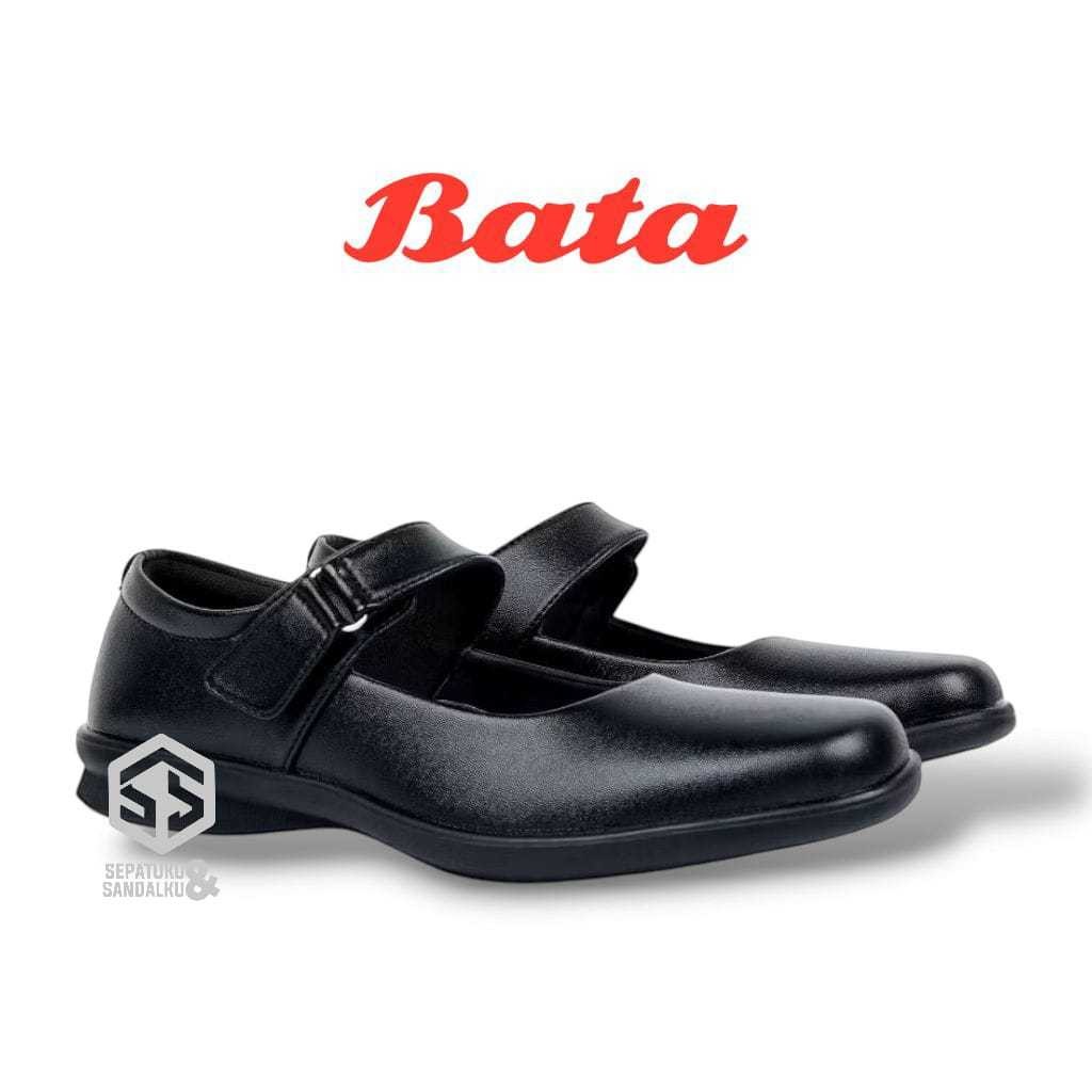 PROMO BATA - Sepatu Wanita Original Paskibraka Sepatu Pantofel BATA Sekolah Kerja Hitam Wanita Heels