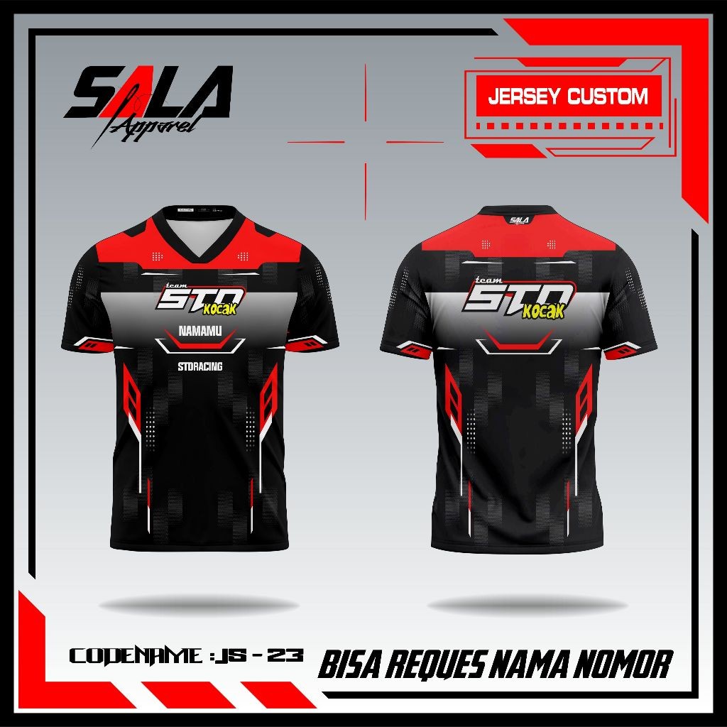 Baju Kaos Jersey Racing Balap Road Race Custom Nama Nomor Sponsor Bahan Bagus Adem Printing