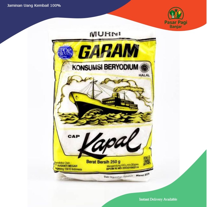 

Murni Garam Cap Kapal Kemasan 500 gram / 250 gram