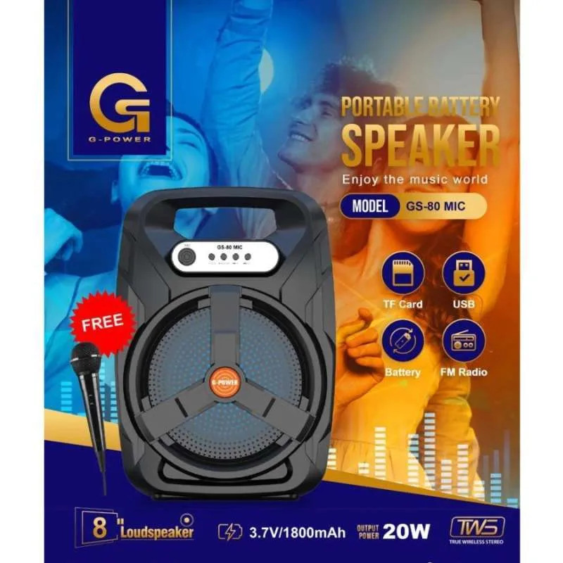 Speaker g power gs 80 dengan mic