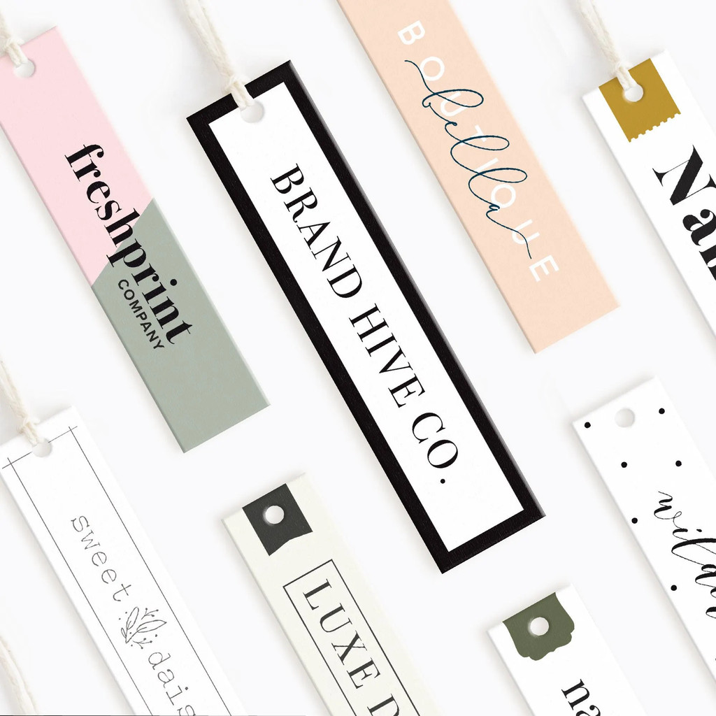 

100pcs Custom Clothing Hang Tags Personalized Logo Thin Paper Labels Slim Fashion Labels for Clothing, Bags, Shoes