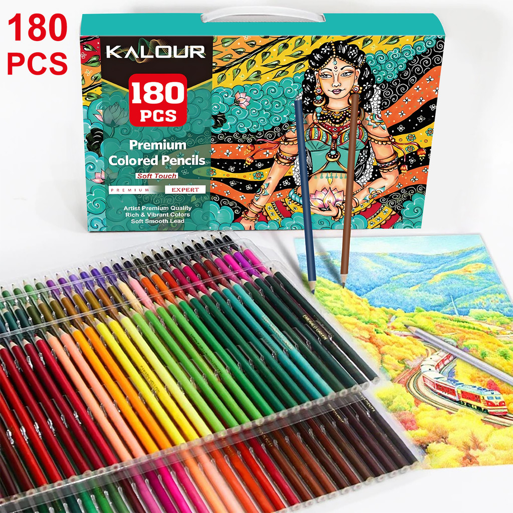 

Watercolor/Colored Pencils, Set of 48/72/120/180/260 Professional Colored Pencils for Adult , for Coloring,Blending and Layering