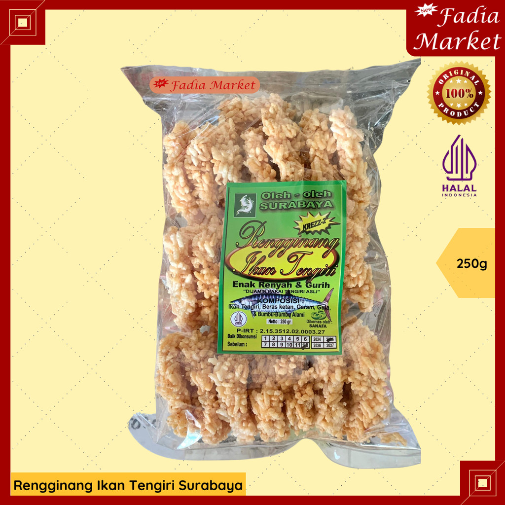 Rengginang Kerupuk Ikan Tenggiri Surabaya 250g | Oleh-oleh Khas Renyah Gurih Halal