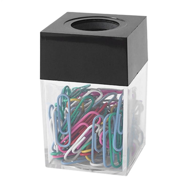 

Paperclip Holders For Desk Magnetic Paper Clip Storage Box For Desk Transparent Paper Clip Holder Desktop Paper Clip Dispenser
