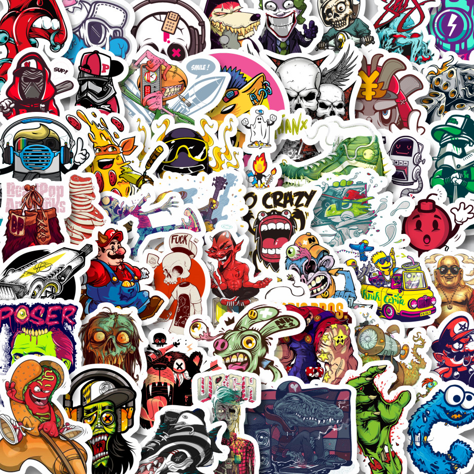 

Stiker Cutting Pack Stiker Grafiti Retro Art Character 1 Isi 100Pcs Series Aesthetic Lucu Keren Untuk Koper Bahan Vynil