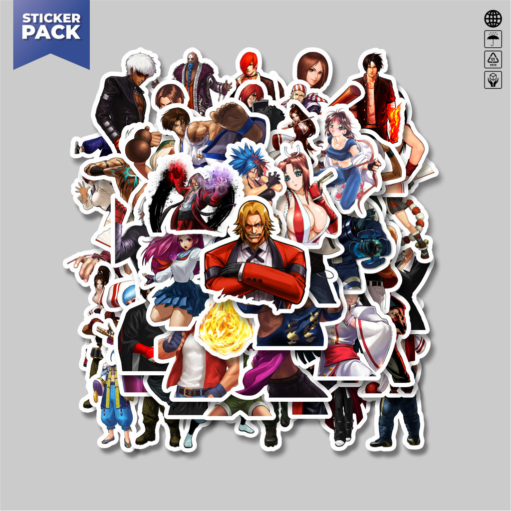 

[100PCS]Stiker Pack Stiker Game Series King Of Fighter Character Mix 7 Aesthetic Vinyl Anti Air Dekorasi Sticker Laptop Buku Journal Koper Helm Casing HP Gitar Helm Skateboard