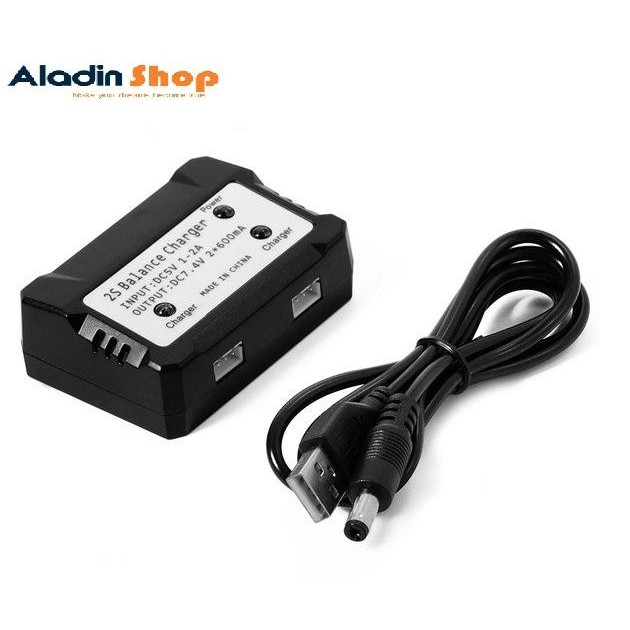 Charger baterai Lipo Lipo battery 2S 7.4V WL Toys V666 V353 V913 CARMUDIE