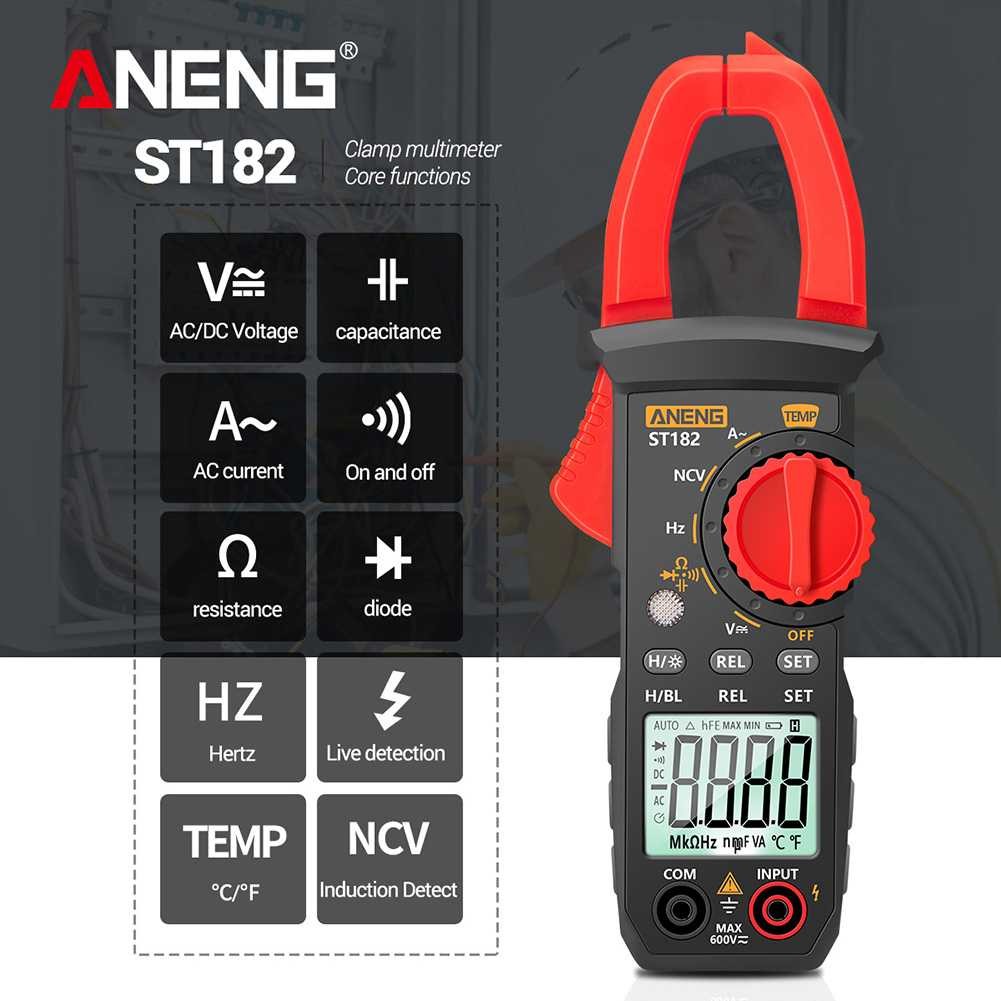 ANENG Digital Multimeter Voltage Tester Clamp Meter Auto Shutdown - ST182