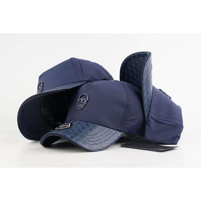 TERBARU Topi Baseball Original Import Philipp Plein Cap Wanita Premium - Navy Lgo Kecil