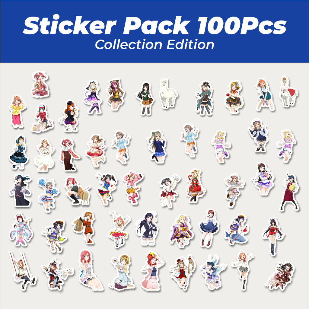 

Hot Stiker Anime Series Love Live Character Mix 8 Lucu Anti Air Stikers Berperekat Waterproof Sticker Decal Buat Motor Helm Buku Journal Koper Casing HP Laptop Botol Minum