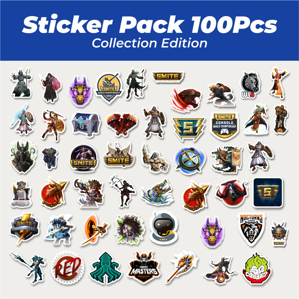 

Hot Stiker Game Series Smite Character Mix Lucu Anti Air Stikers Berperekat Waterproof Sticker Decal Buat Motor Helm Buku Journal Koper Casing HP Laptop Botol Minum