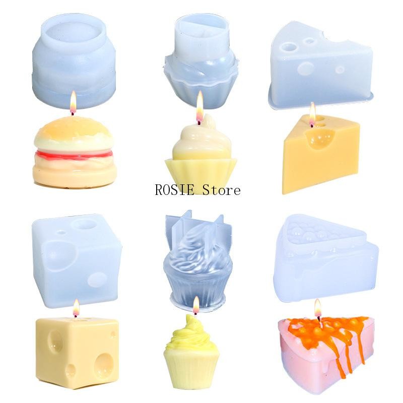 

Multi Style Cake Shaped Silicone Candle Molds 3D Simulation Fruit Mould Chocolate Baking Cake Molds