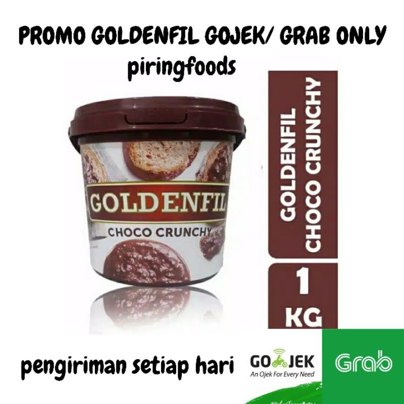 

Selai coklat Goldenfil Collins choco crunchy/ tiramisu crunchy/ milk crunchy / green tea/ strawberry taro
