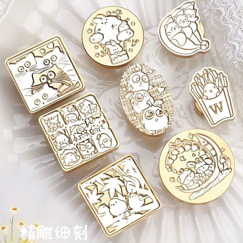 

Wax Seal Stamp Cute Animals Stamp Head For Cards Envelopes Festival Invitations Scrapbooking Fire Paint Sealing Head
