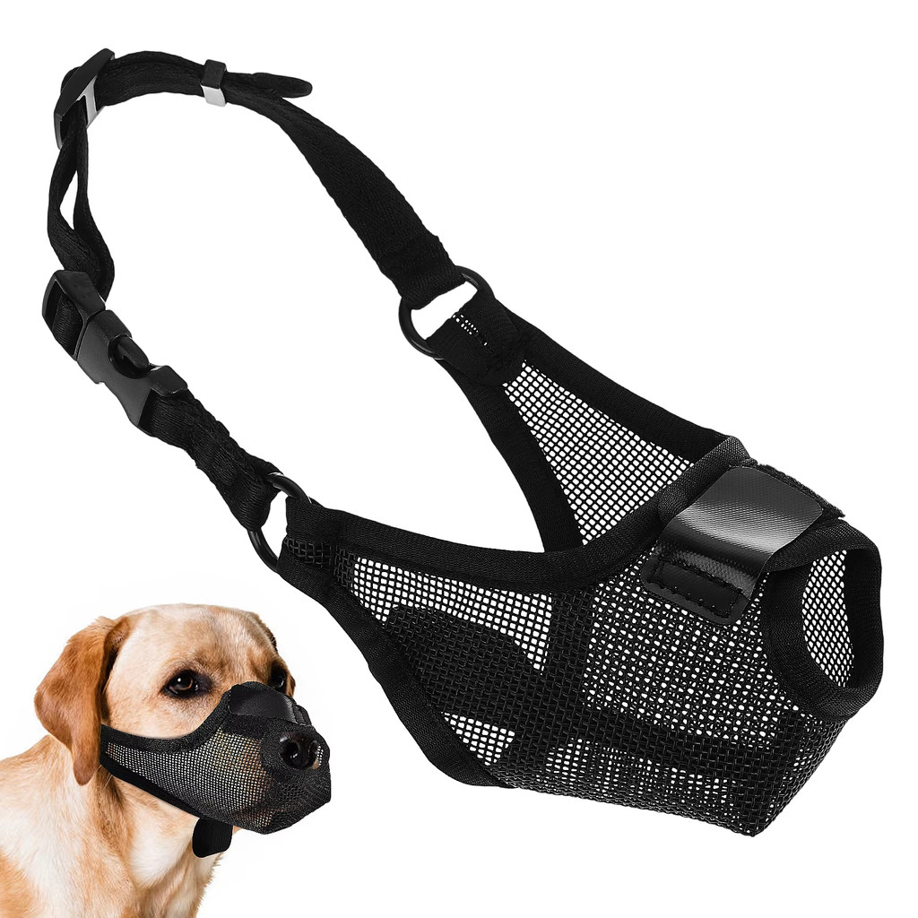 Breathable Mesh Dog Muzzle Pet Muzzles For Dogs Soft Covered Cage Muzzles Breathable Muzzle Mesh Muz
