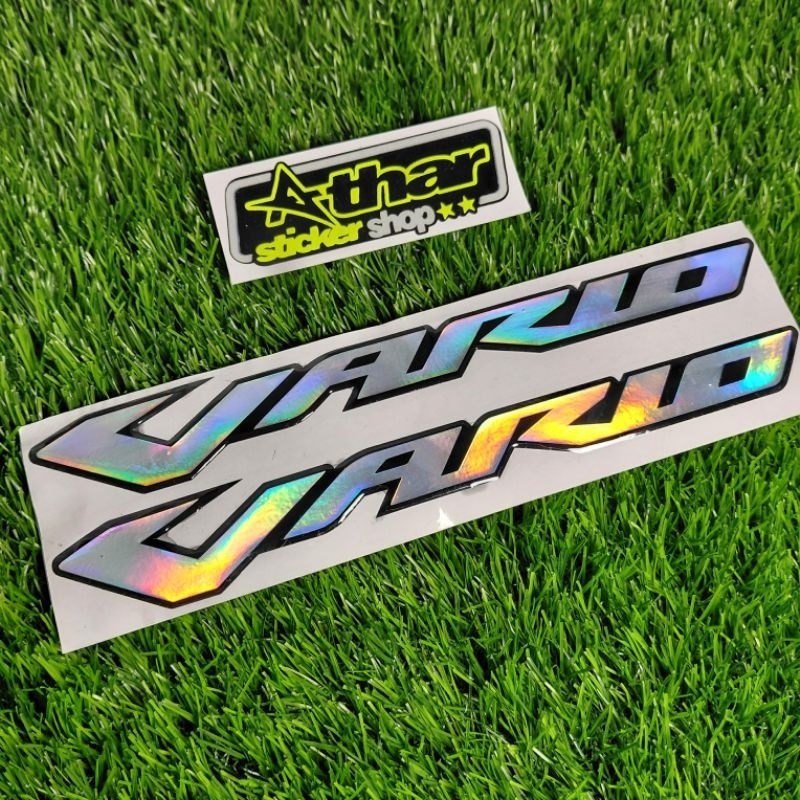 emblem timbul Vario stiker motor timbul