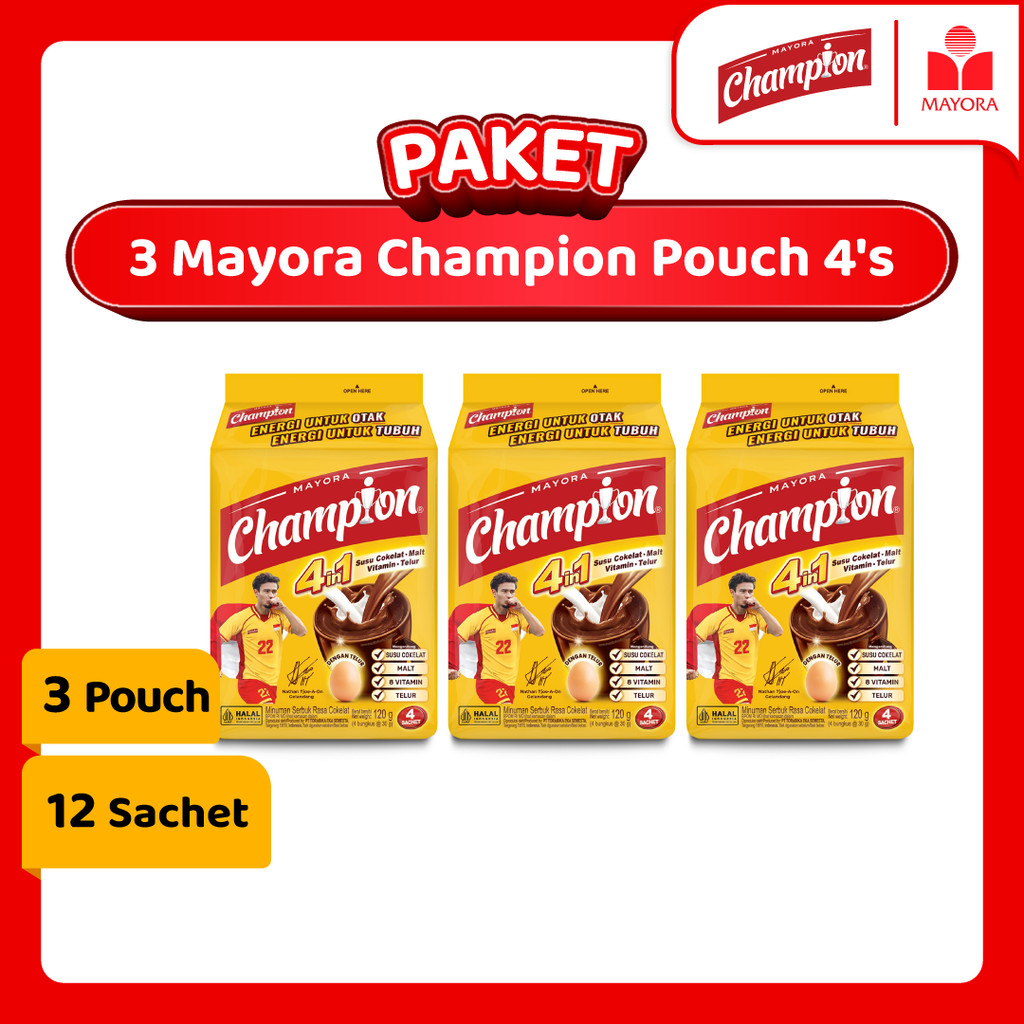 

Paket 3 Mayora Champion Pouch 4's