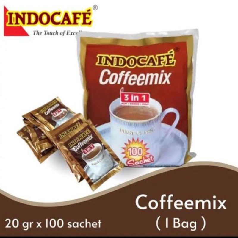 

Indocafe CoffeeMix 100 Sachet kopi Indocafe 3 in 1