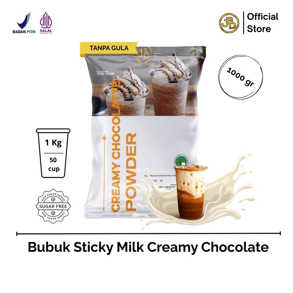 

Bubuk Minuman Premium Creamy Chocolate Powder 1Kg Sticky Milk Rasa Coklat Susu Pekat | JBD