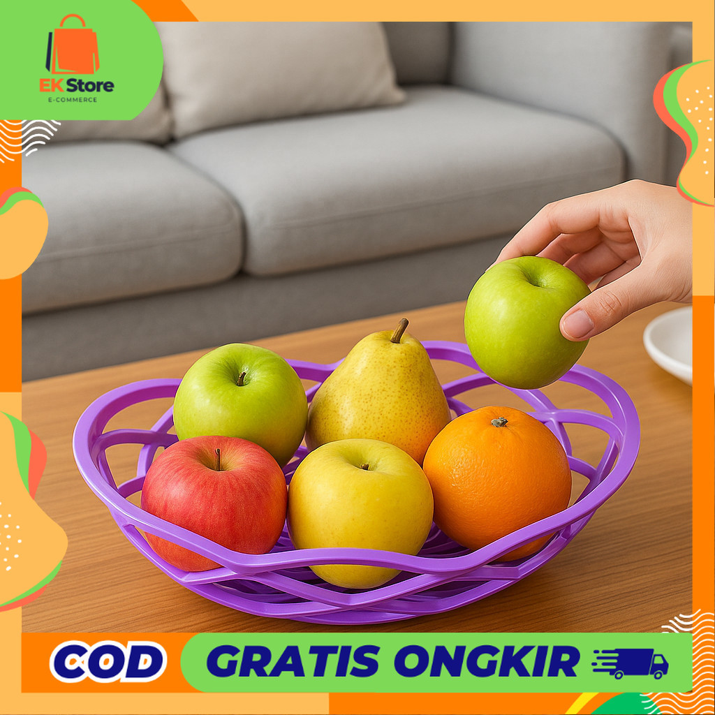 EK paket 6 pcs keranjang buah buahan // keranjang sayuran // wadah parcel /keranjang parcel plastik