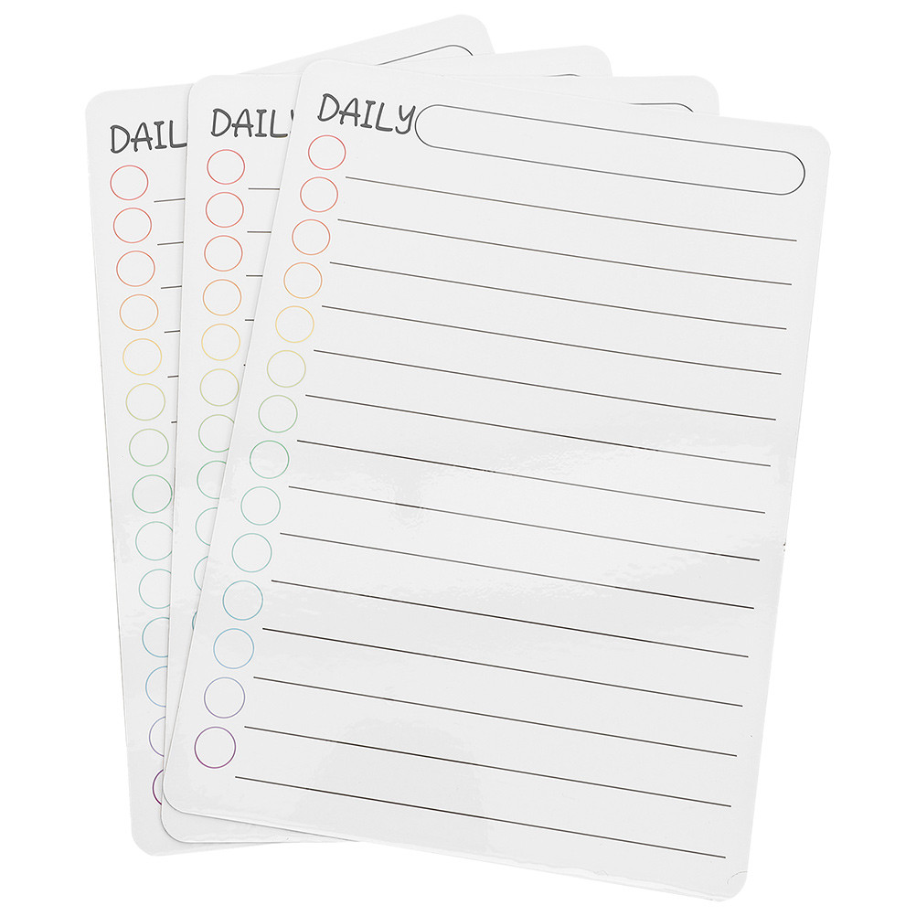 

3pcs Magnetic Schedule Weekly Planner Board Kitchen Whiteboard Calendar Daily Writing Acrylic Reusable Erasable Smooth