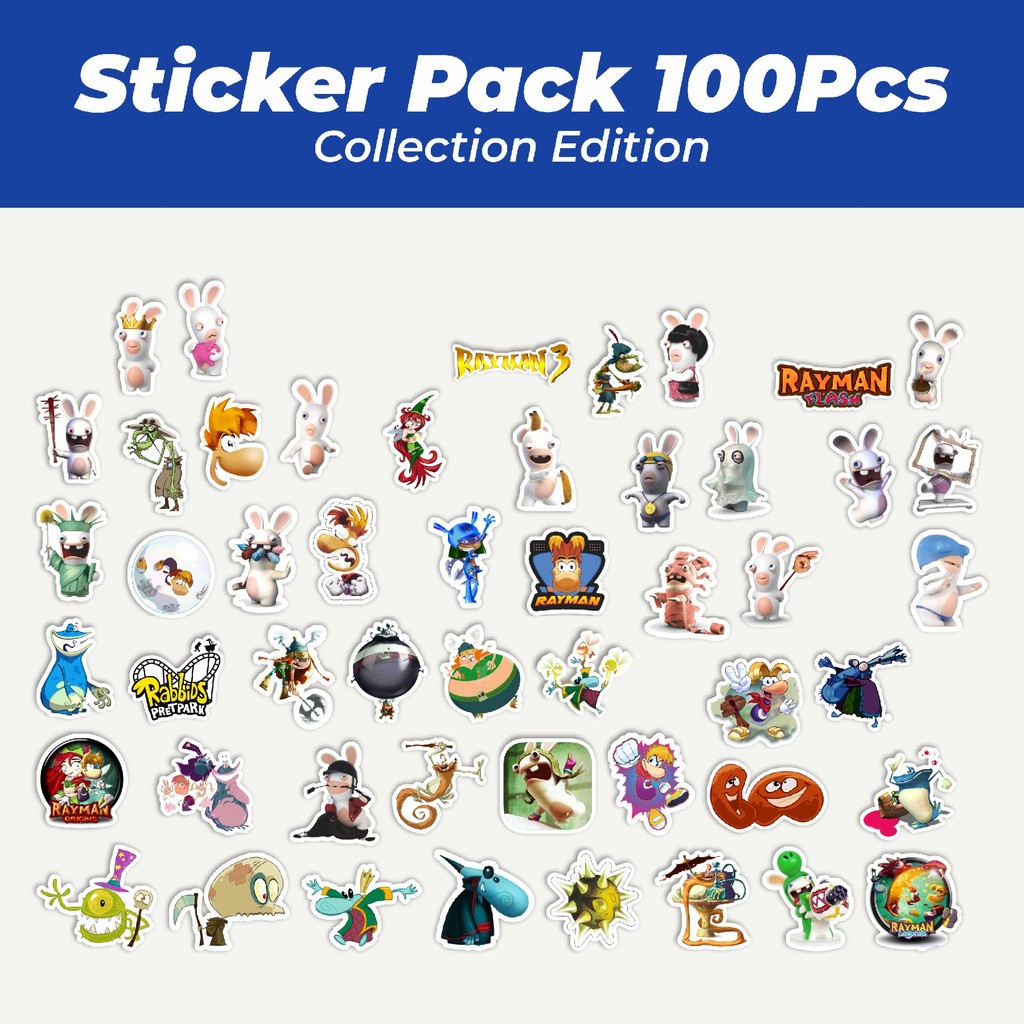 

Hot Stiker Game Series Rayman Universe Karakter Mix Lucu Anti Air Stikers Berperekat Waterproof Sticker Decal Buat Motor Helm Buku Journal Koper Casing HP Laptop Botol Minum
