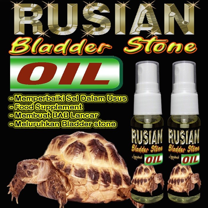 RUSIAN BLADDER STONE OIL  FOOD SUPLEMENT VITAMIN ANTI CACING REPTILE KURA-KURA DARAT HORSFIELD AGRIO