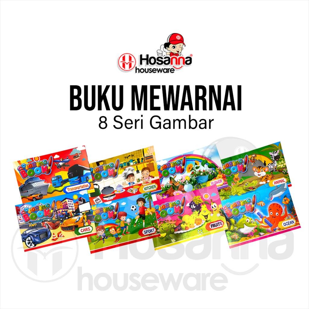 

♚8pcs Buku Warna Anak / Buku Mewarnai Karakter Lucu♚