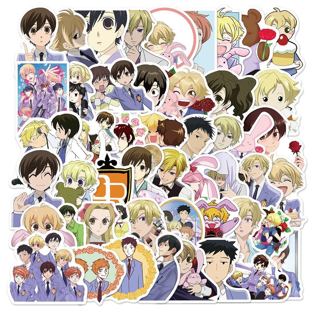 

50Pcs Cartoon Ouran High School Host Club Graffiti Stickers Mobile Phone Skateboard Suitcase Water Cup Guitar Decorated Stciekr