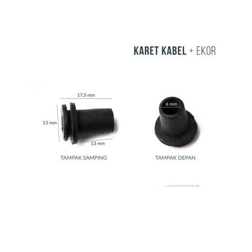 (TS)  Karet Pelindung Kabel + Ekor PVC Pembungkus Kabel Power