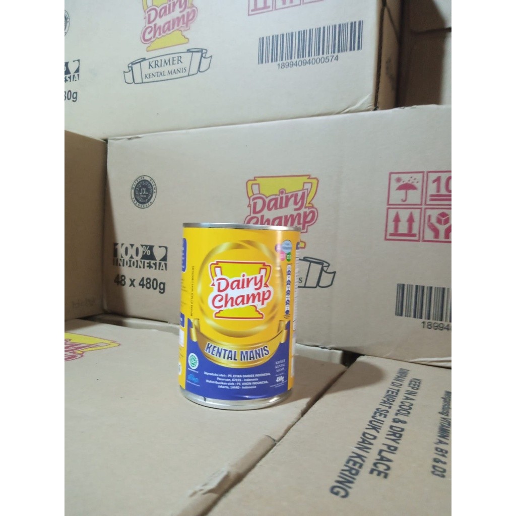 Dairy Champ Kaleng 480 Gram, Susu Kental Manis Dairy Champ,  Susu Daiy Champ 1 kg,  SKM Dairy Champ,
