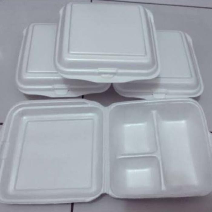 

Sterofoam Box MURAH!!/ Styrofoam Box Nasi / Kotak Sekat isi 100pcs