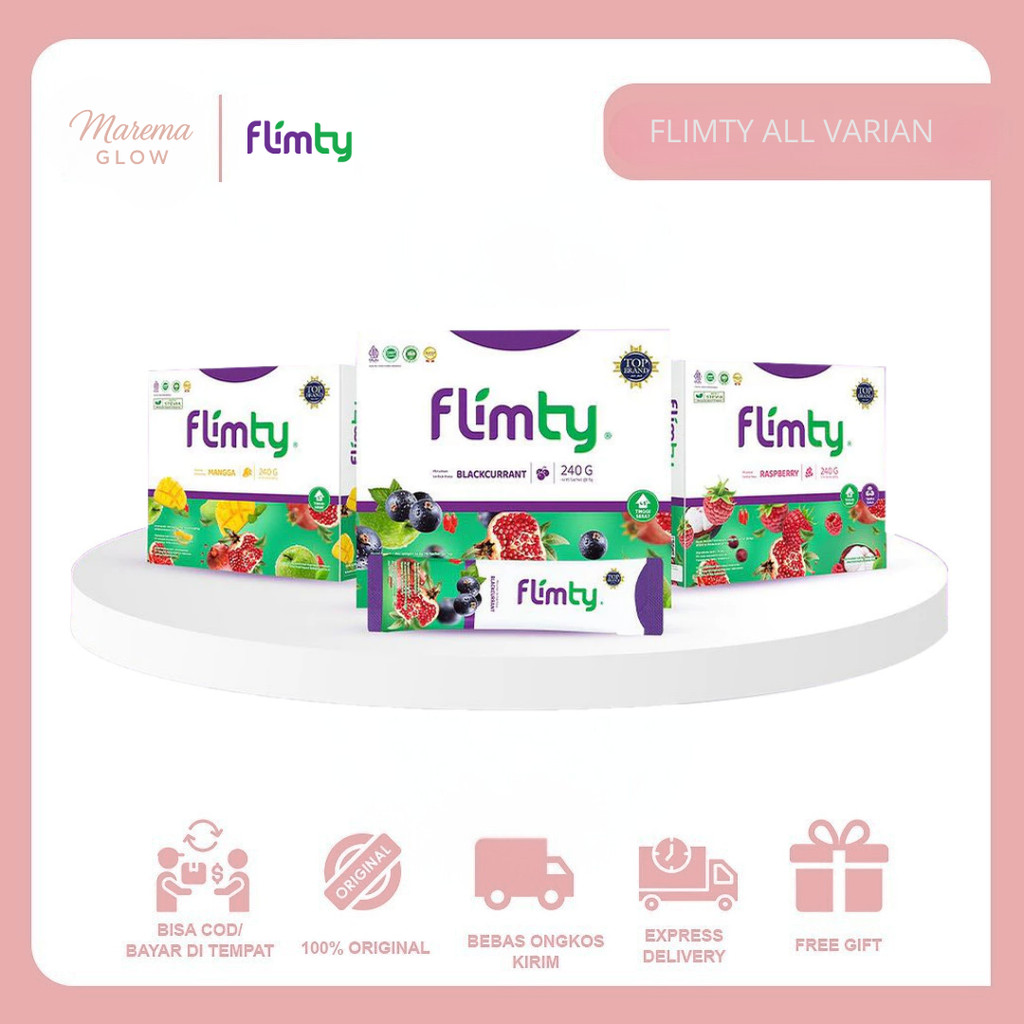 

Flimty Fiber - 1 Box isi 16 Sachet | Bundling 2 Box Paket Lebih Hemat! - Fit Slim and Healthy