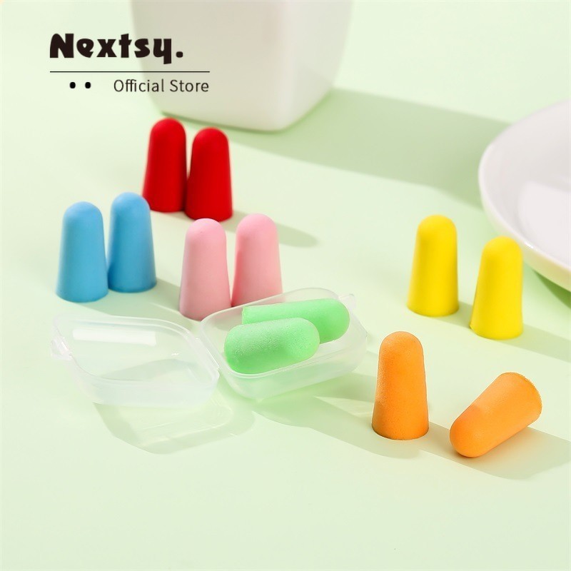 Nextsy Penyumbat Telinga Spons Peredam Bising Penyumbat Telinga Tidur Penyumbat Telinga Kedap Suara