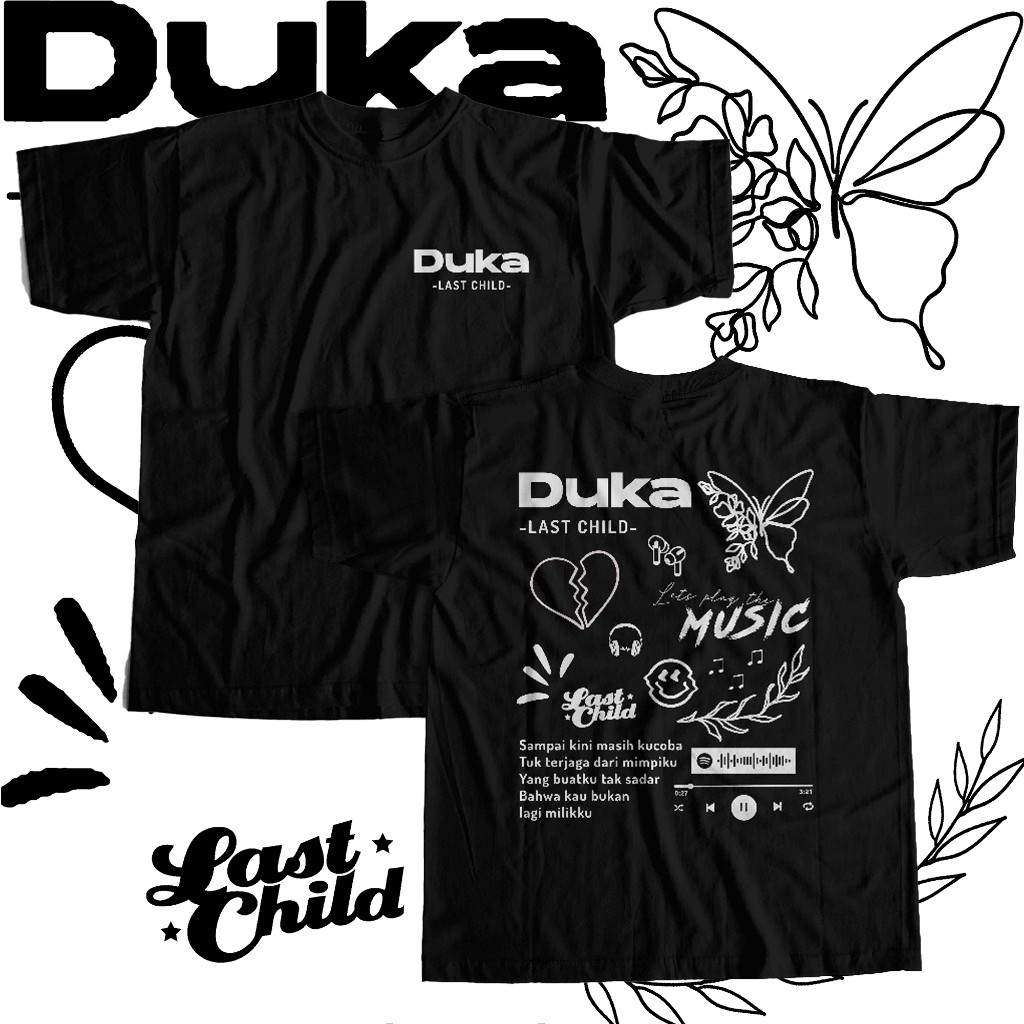 KAOS DUKA LAST CHILD Bahan Cotton Combed 24s Pakaian Unisex