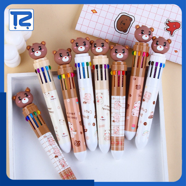

Pulpen 10 Warna Karakter Teddy Bear Pena Warna Super Lucu Bolpoin Motif Beruang ATK017