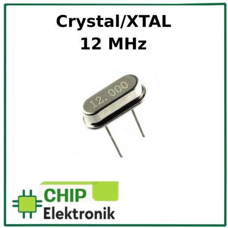 Crystal 12 MHz. XTALL 12 MHz. Kristal 12 MHz. Xtal 12 MHz