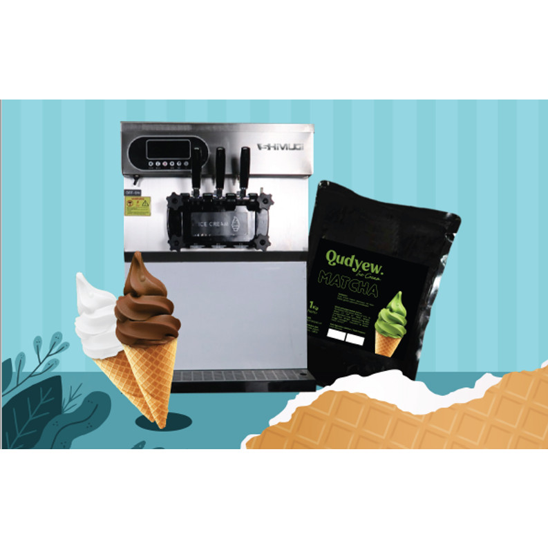 

Emama.store Soft Ice Cream Powder / Bubuk es krim Qudyew Murah - Vanilla/strawbery