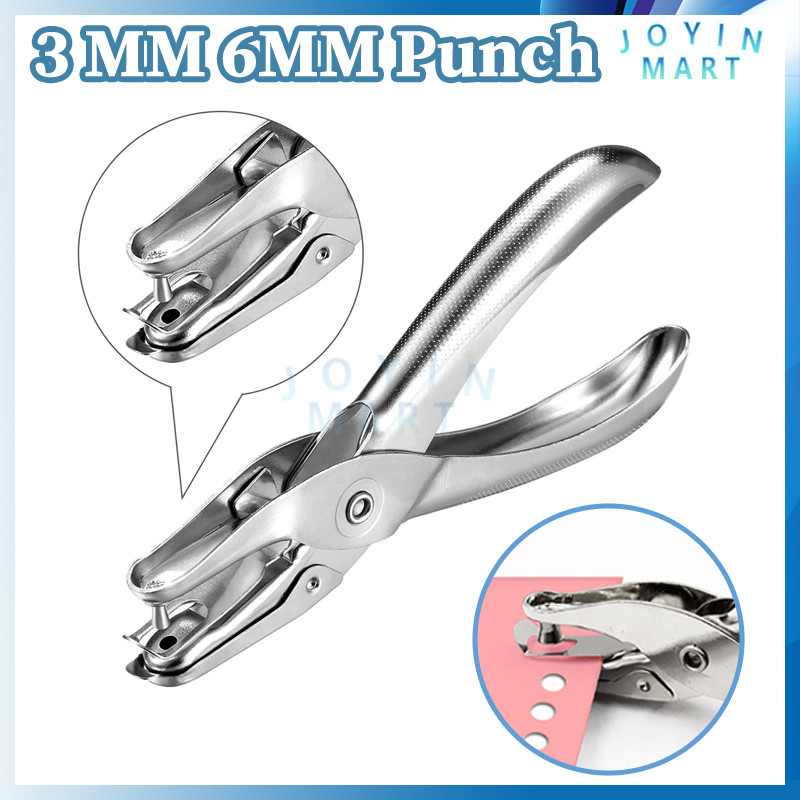

One Hole Punch / Perforator 1 Lubang / 3mm / 6mm / Pembolong Kertas Anti Karat