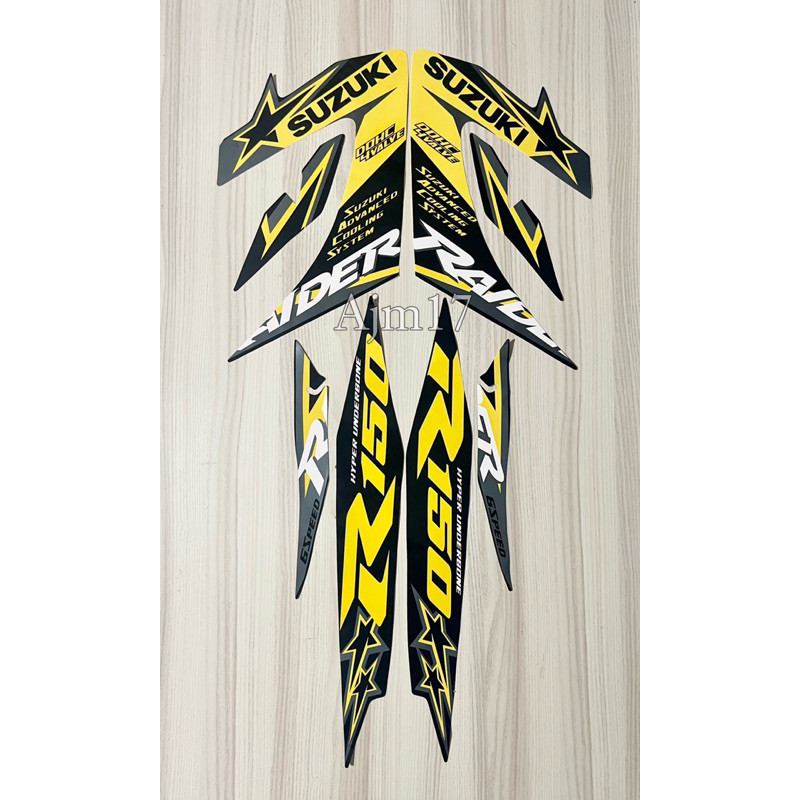 

STIKER STRIPING VARIASI SATRIA F FACELIFT RAIDER 2013 2014 2015 HITAM LIS KUNING