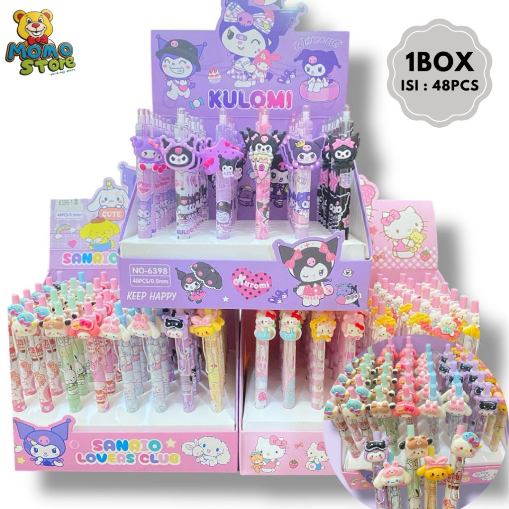 

1 Box (48 Pcs) Pulpen Gel Bolpoin Fancy Karakter Lucu Aesthetic Untuk Anak Sekola Kantor Tinta 0.5mm