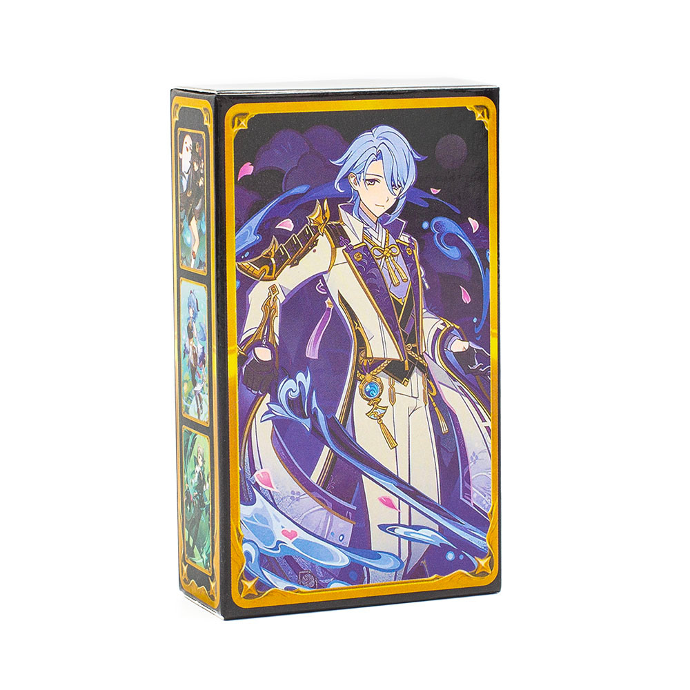 65PCS Genius Invokation TCG Set Cards Cartoon Diluc Klee Ganyu Collei Keqing Mona Noelle Character C